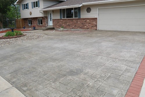 3850 Hawk Stamped Concrete Driveway Artisan Group at Keller Williams