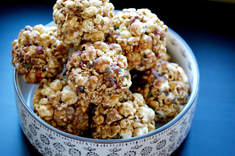 Baked Sunday Mornings Caramel Candy Popcorn Balls Stellina Sweets