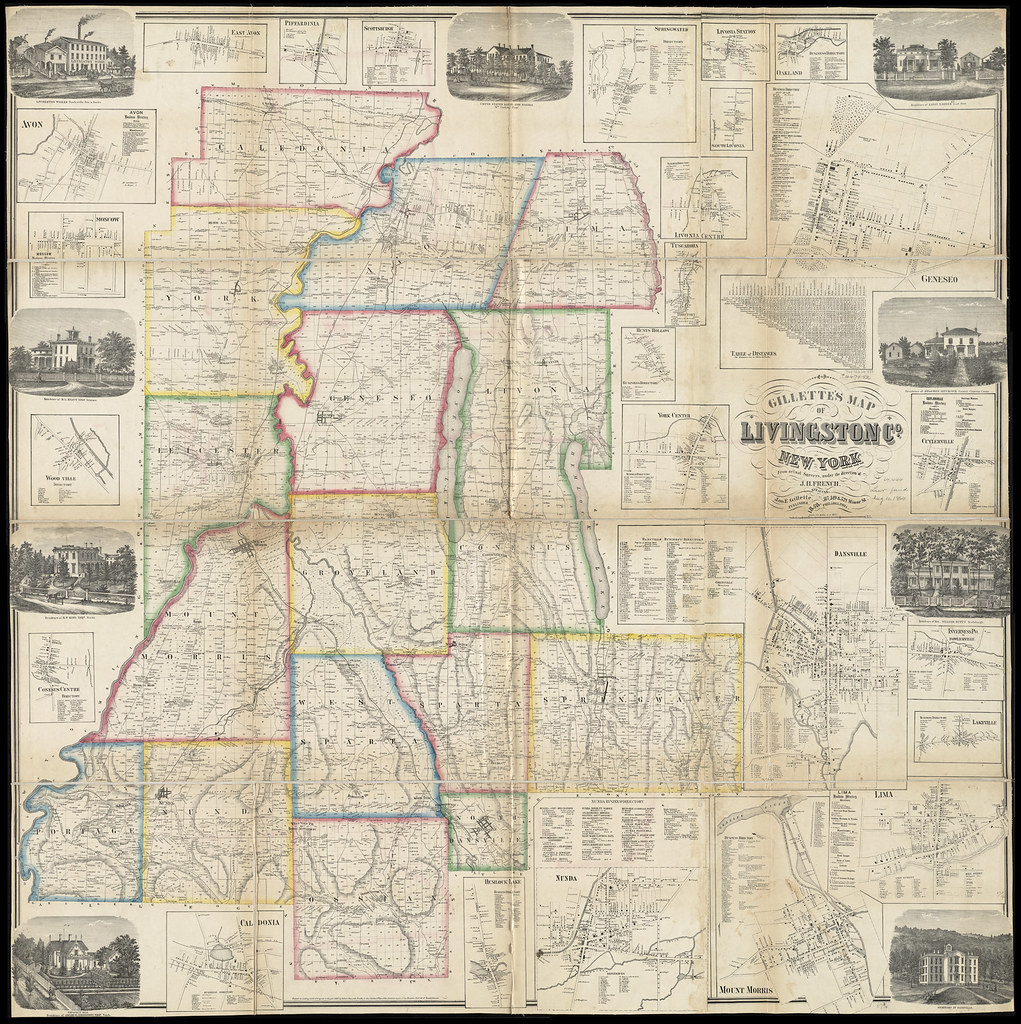 Gillette's map of Livingston Co., New York from actual s… Flickr