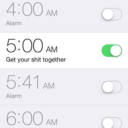 This is my alarm. justareminder getyourshittogether goo… Flickr