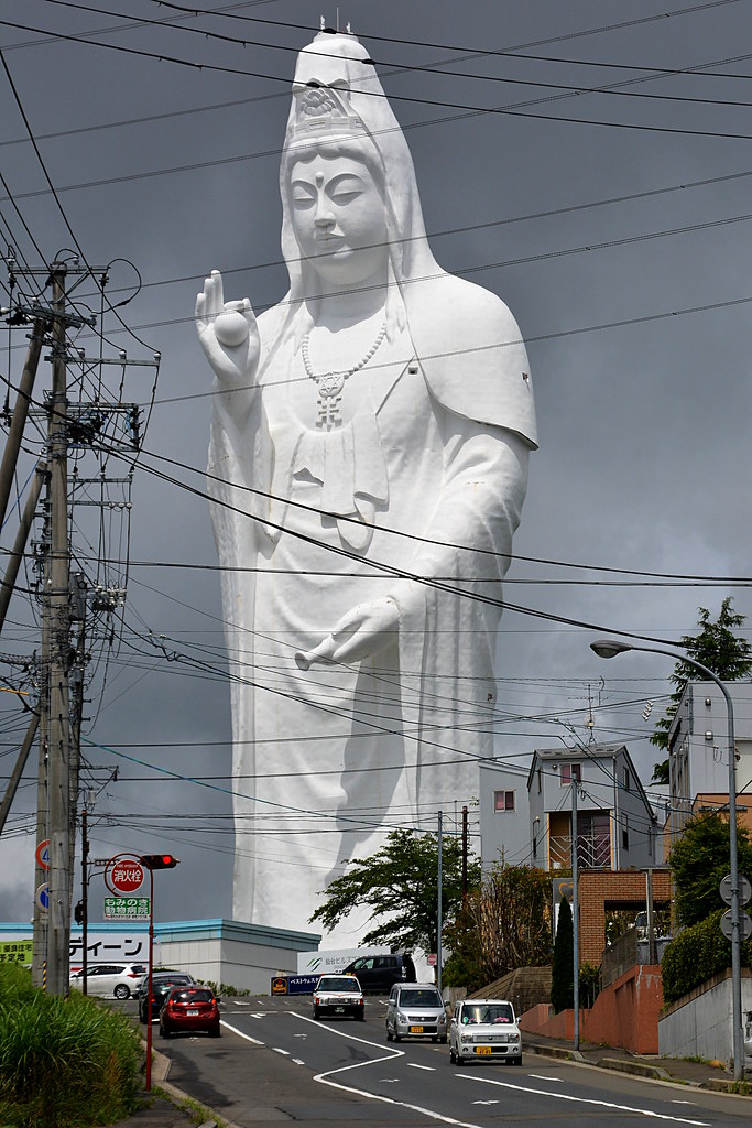Sendai Daikannon Sendai's huge statue of Kannon, the Buddh… Flickr