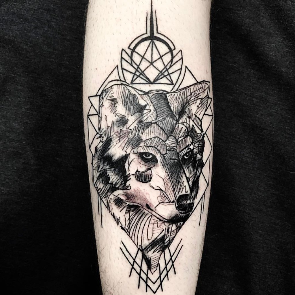 Sketch #Wolf #Tattoo #Trashpolka #Geometric #Tattoovalenc… | Flickr 1024_x_1024_jpg