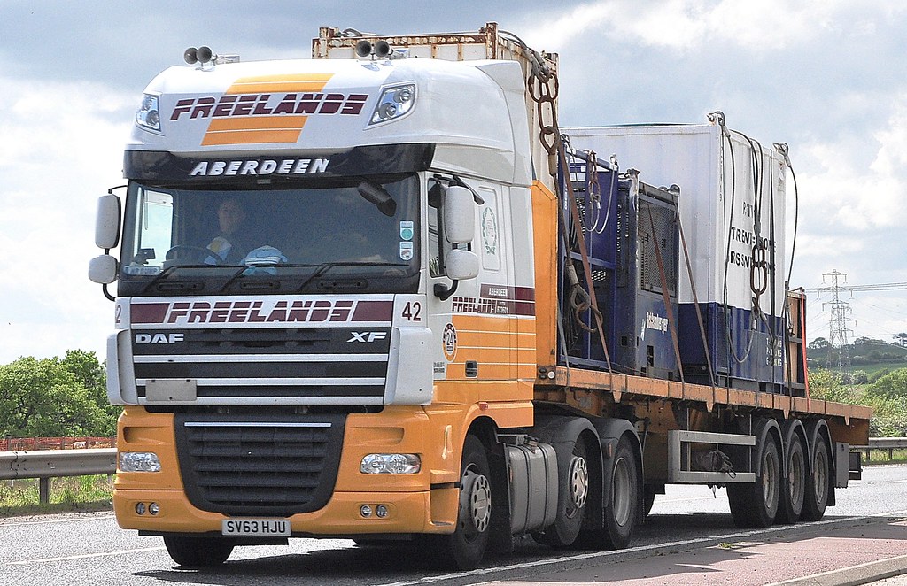 Freelands [Aberdeen] DAF XF105 SV63 HJU A47 at Trowse LONE RANGER ___Andy Flickr