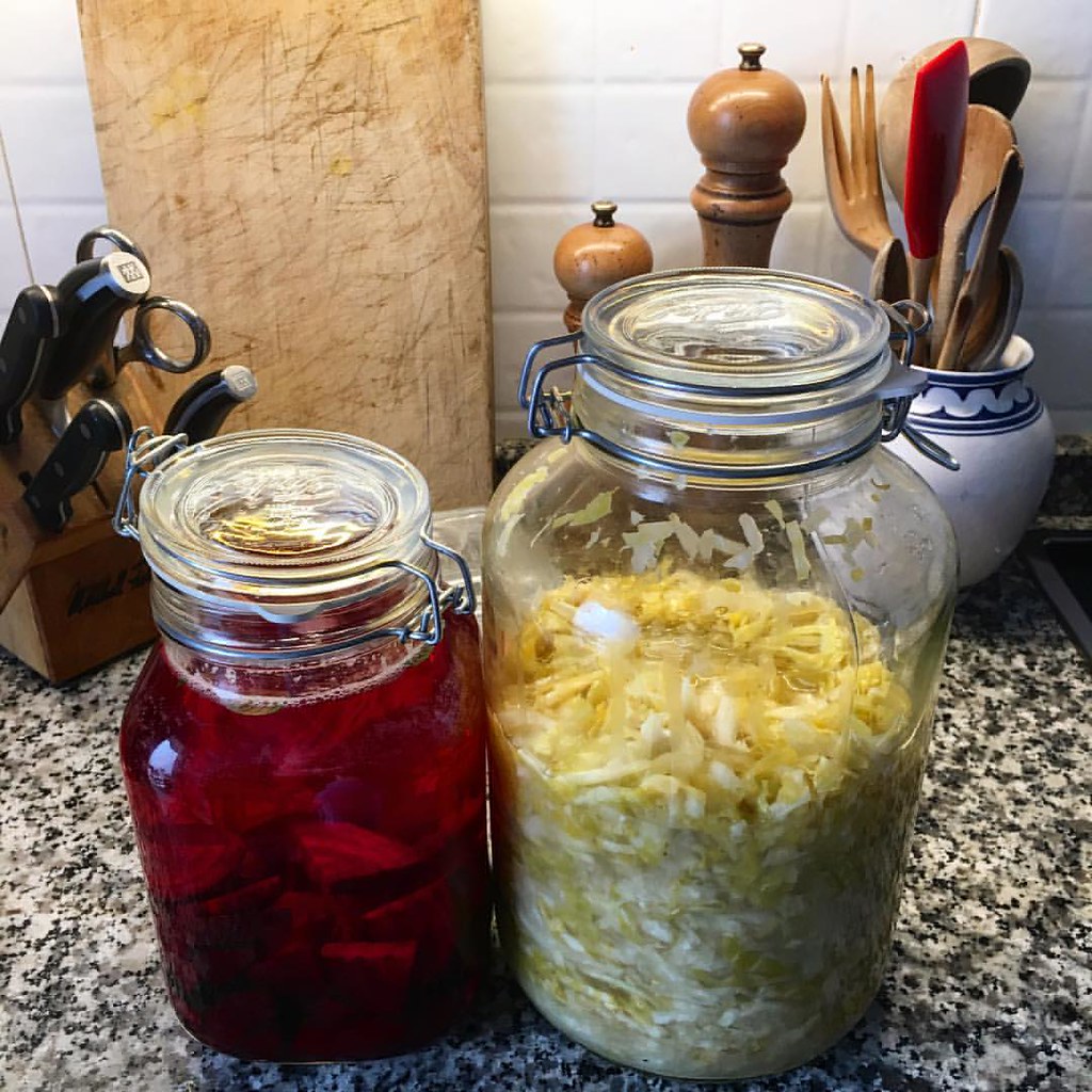 Home made Beet Kvass & Sauerkraut...probiotic powerhouses … Flickr