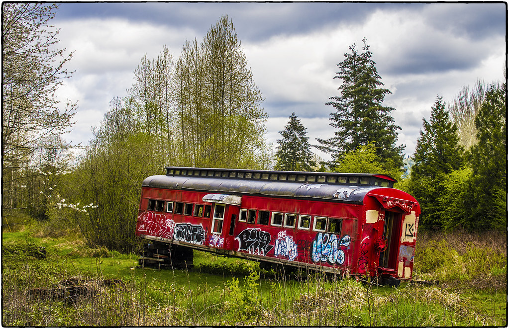 Red Rail Car Woodinville, WA I've shot this railroad car s… Flickr