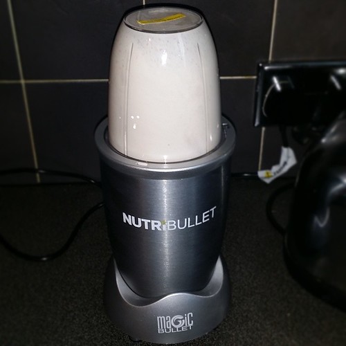 Making Almond Milk for my Oats in my Nutribullet. Works re… Flickr