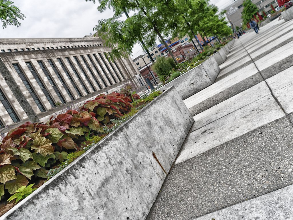 Untitled Amtrak station view of IRS Philadelphia PA Henk Sijgers