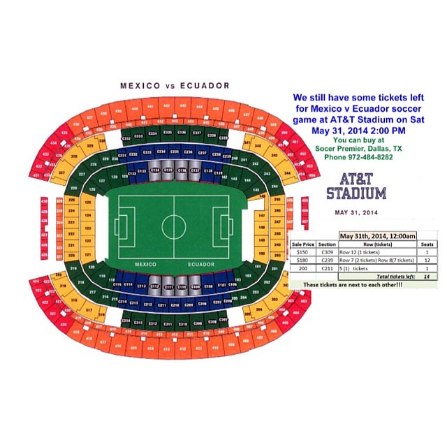 Only 12 tickets left for Mexico v Ecuador game on May 31, … Flickr