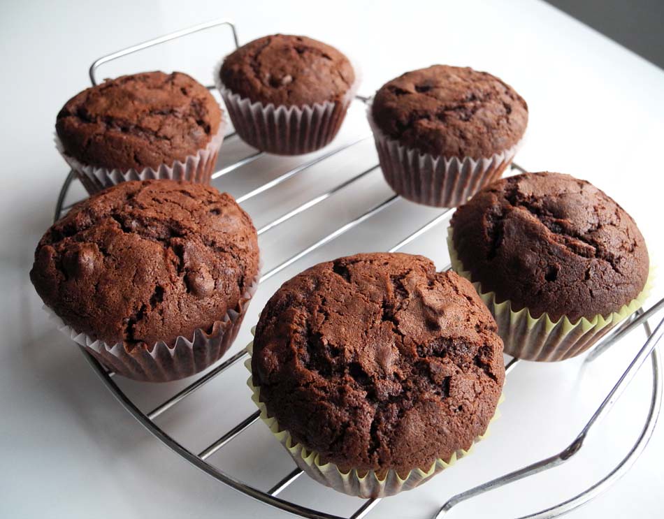 Triple Chocolate Muffins with Chocolate Ganache Filling Flickr