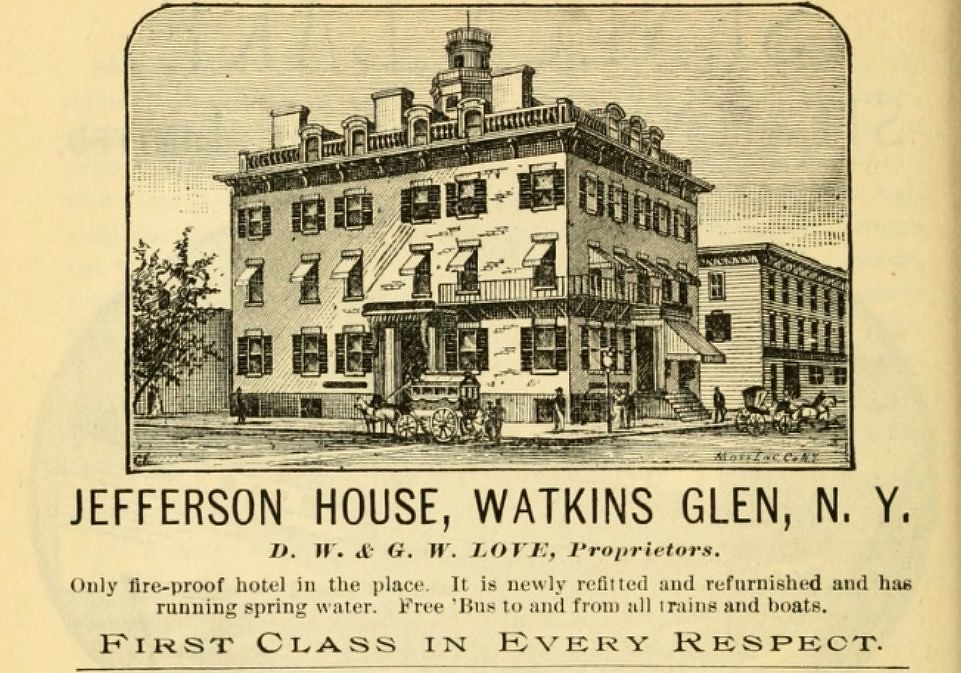 Jefferson House in Watkins Glen NY 1889 Lane Genealogy Flickr