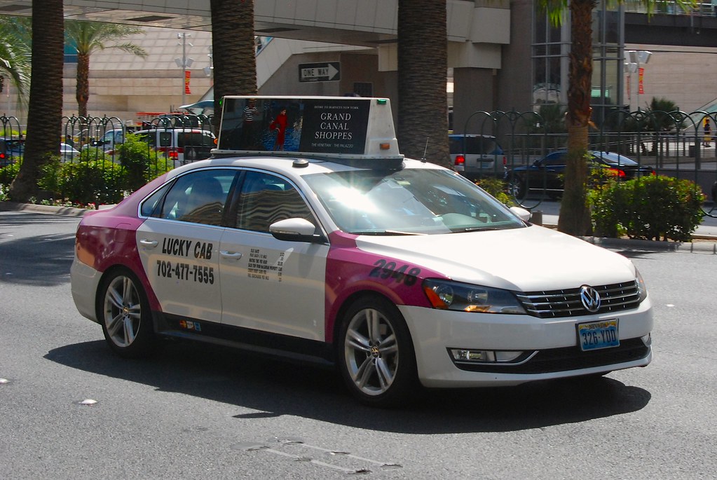 Lucky Cab Volkswagen Passat taxi in Las Vegas, Nevada. So Cal Metro