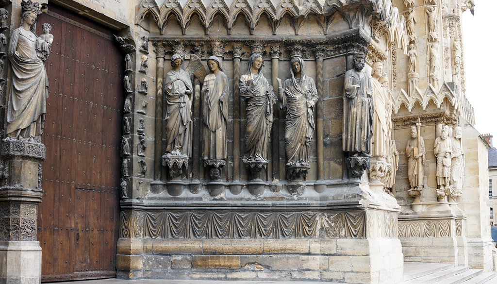 Reims Cathedral, right central jamb figures Cathédrale Not… Flickr