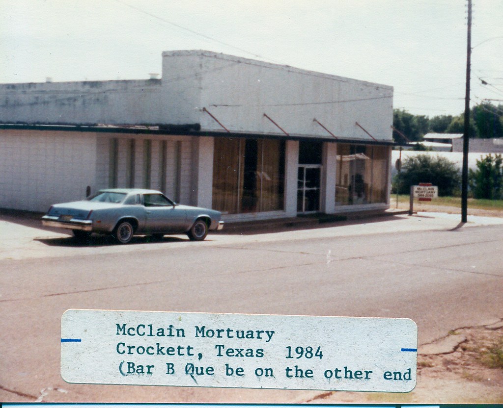 McClain Mortuary Crockett, Texas 1984 This photograph take… Flickr