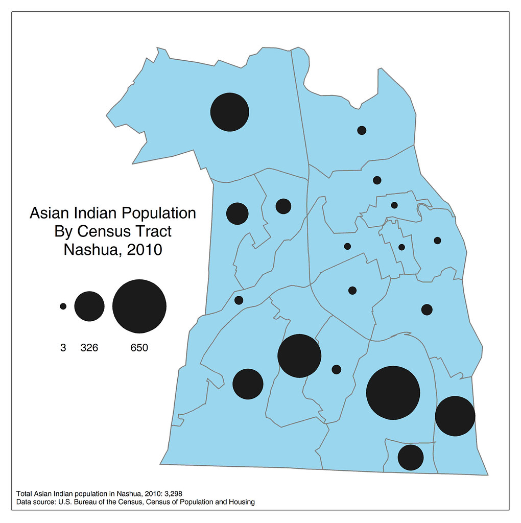 Asian Indian population by Census tract, Nashua, New Hamps… Flickr