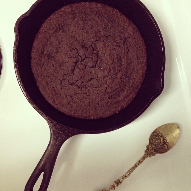 Cast iron skillet brownie. There will be a la mode this ev… Flickr
