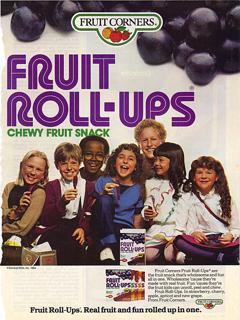 FRUIT ROLLUPS " Real fruit and fun .. " (( 1984 )) Flickr