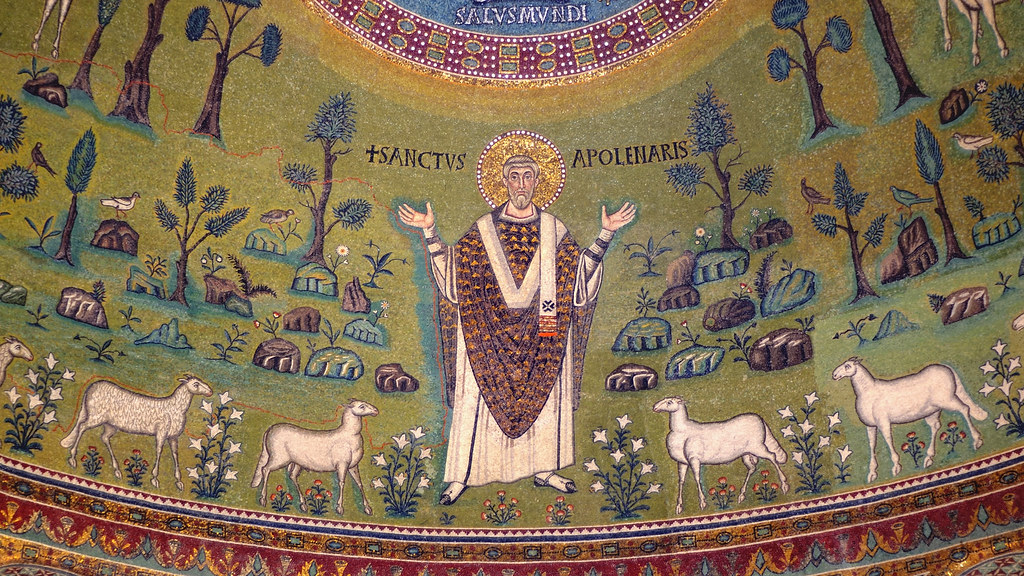 Saint Apollinaris 6thC apse dome mosaic detail, Basilica… Flickr