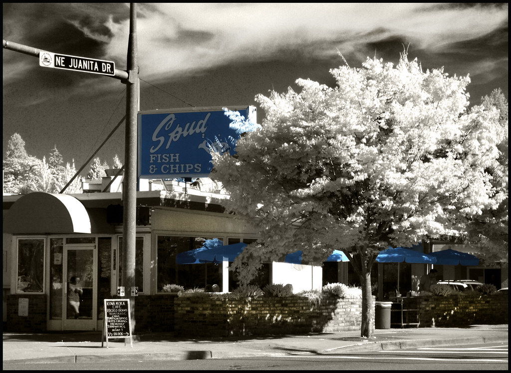 Spud Fish & Chips Juanita, Kirkland, WA IR converted Olymp… Flickr