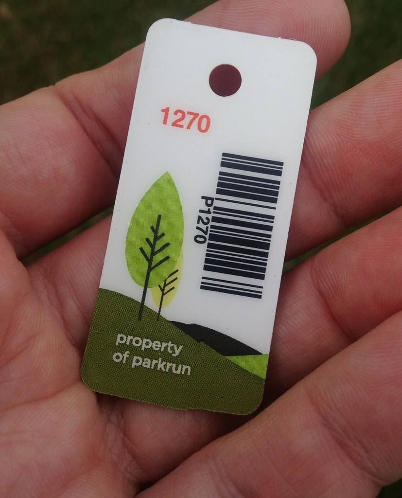 Parkrun 10th anniversary finish token. Darren Foreman Flickr