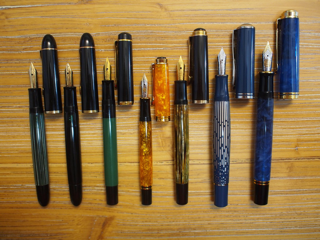 Pelikan Fountain Pen Size Comparison uncapped From left … Flickr