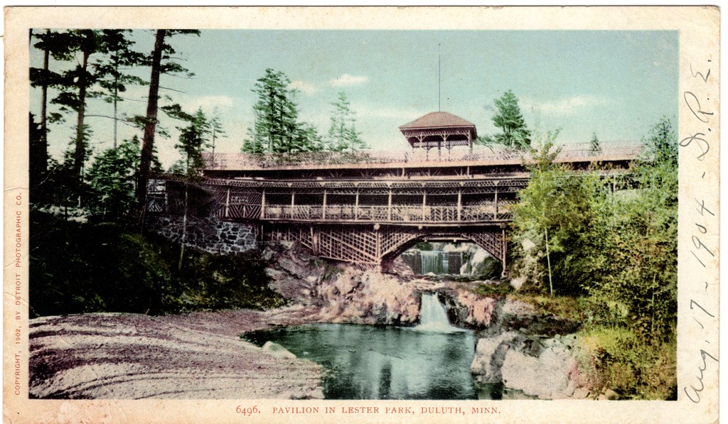 Phostint PAVILION IN LESTER PARK, DULUTH, MINN NO. 6496 Jason