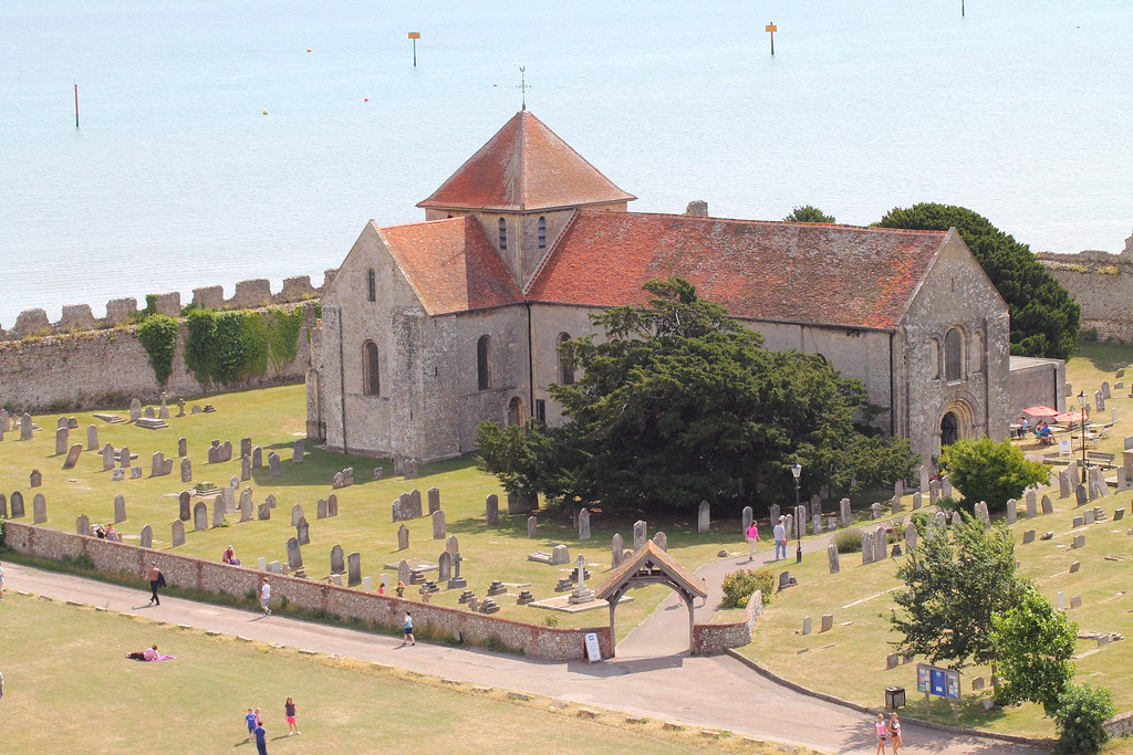 St Mary's church from the Keep Tower, Portchester Castle Flickr