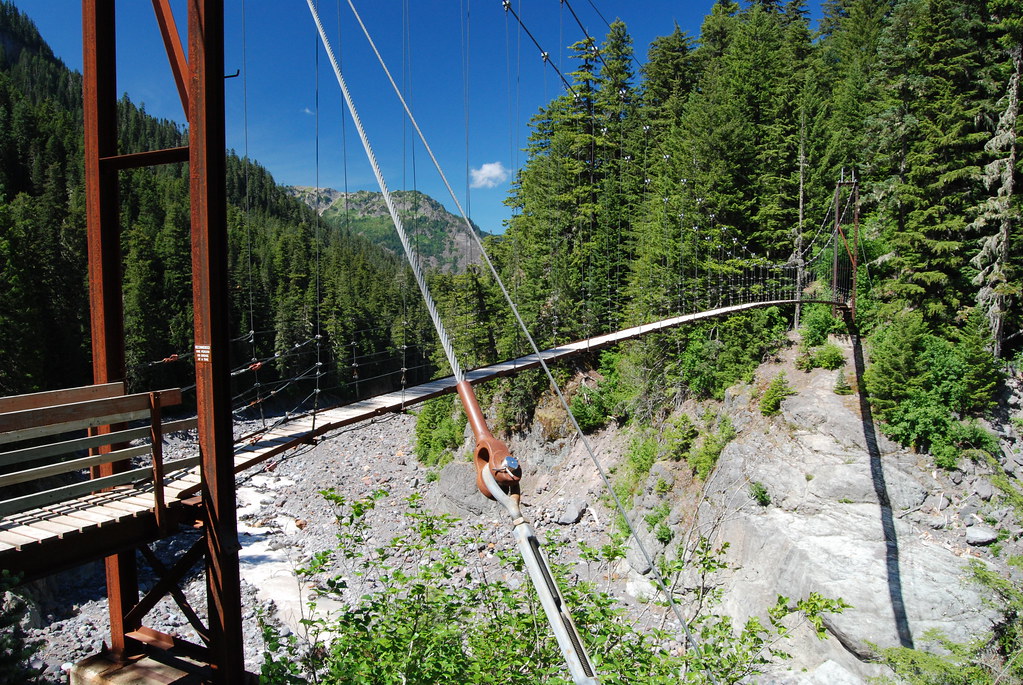 Tahoma Creek Suspension Bridge Mount Rainier National Park… Flickr