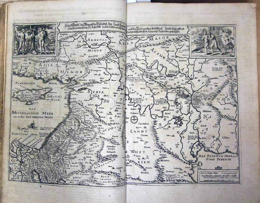 BibleEngraved map1652 Engraved map of biblical lands in … Flickr