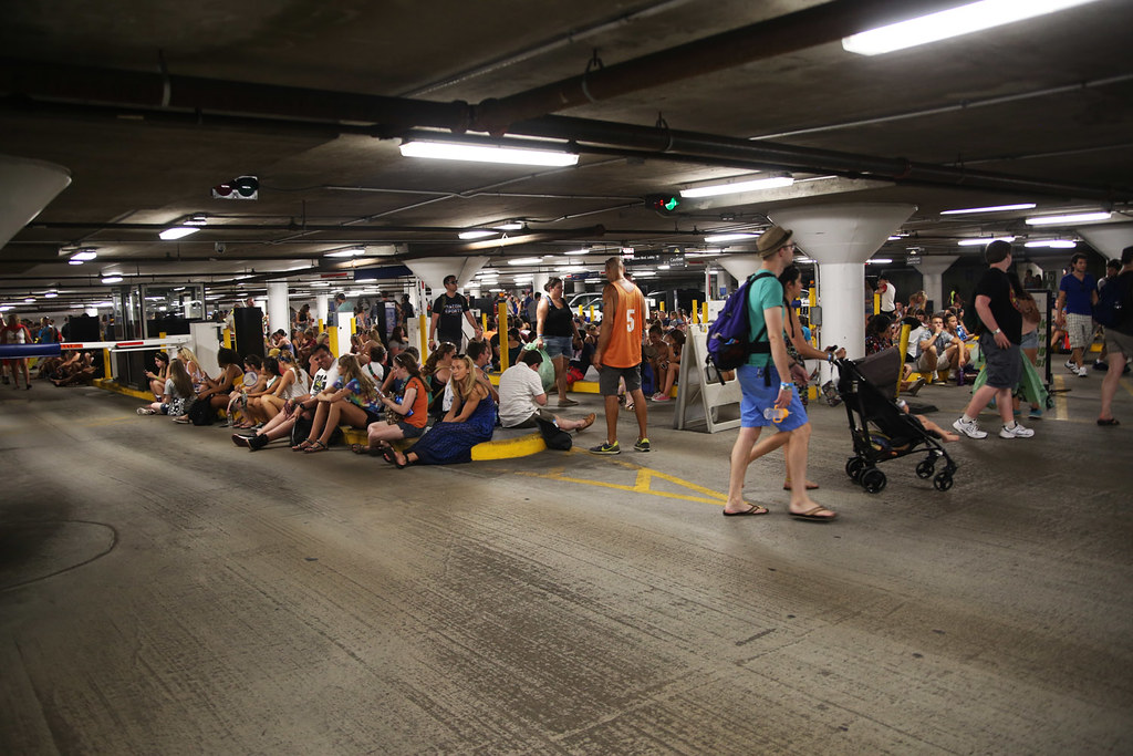Grant Park garage serving as an emergency shelter during L… Flickr
