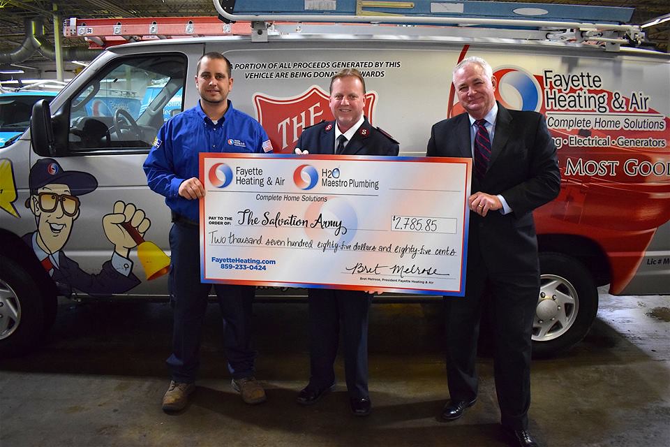 Salvation Army Check Presentation Fayette Heating and Air Flickr