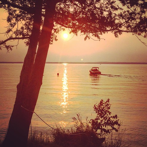 Sunset By Boat on Mullett Lake, Cheboygan, MI. downwithde… Flickr