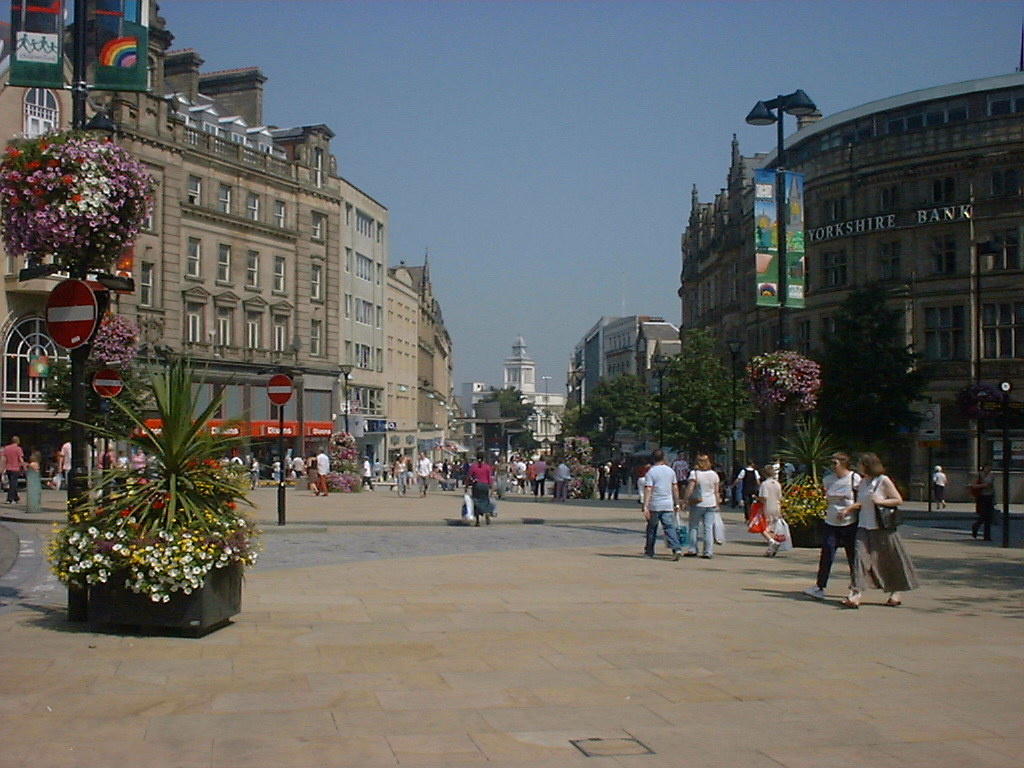 Sheffield A view down Sheffield's main shopping street. Neil Turner