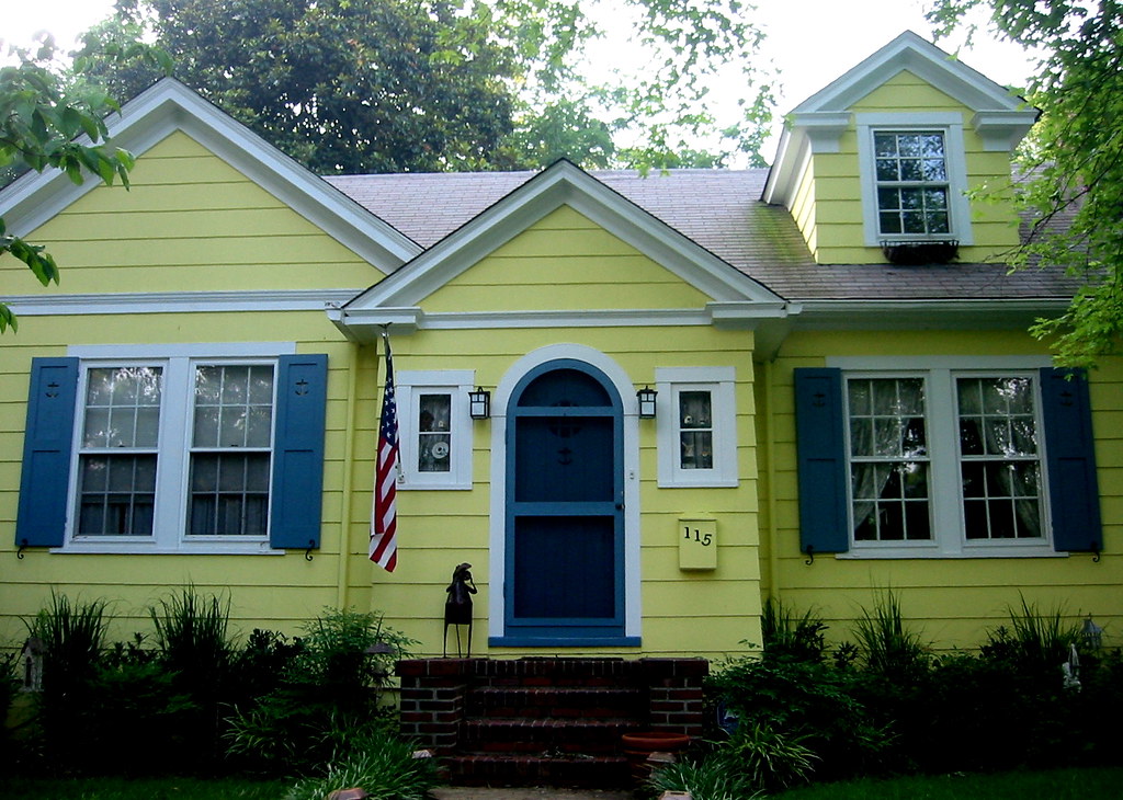 Yellow house, blue shutters, Homewood Mary Berilla Fitzpatrick Flickr