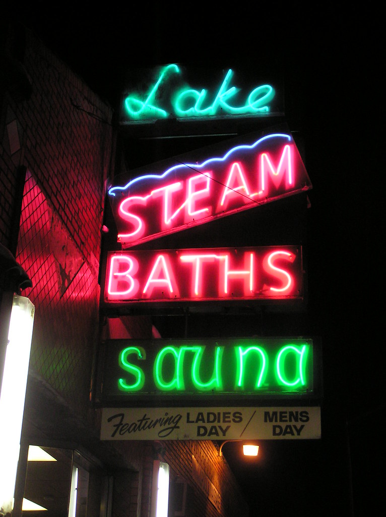 LakeSteamBathsNight The Lake Steam Baths & Sauna on Colfax