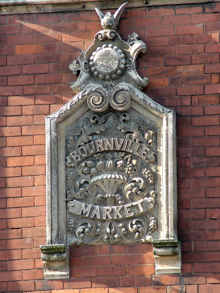Bournville Market Plaque above some of the shops on Bournv… Pete
