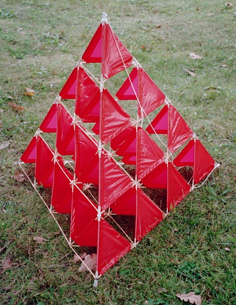 Tetrahedral Kite 16 cell Tetrahedral Kite Handmade by Al H… Flickr