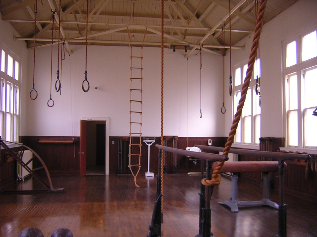 Oldschool gym This is the exercise room in one of the bat… Flickr