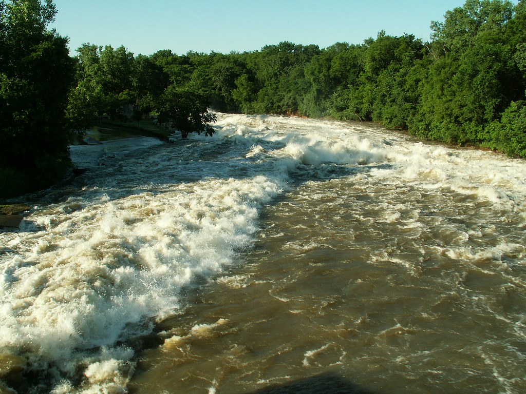 Coralville Dam flooding Water flows over the spillway at C… Flickr