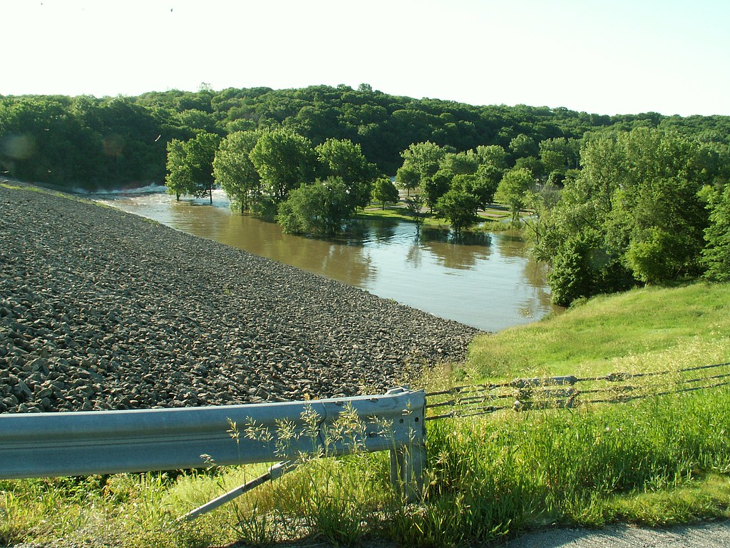 Coralville Dam flooding Water flows over the spillway at C… Flickr