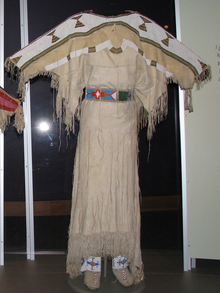 Shoshone twohide pattern dress with fully beaded yoke Flickr