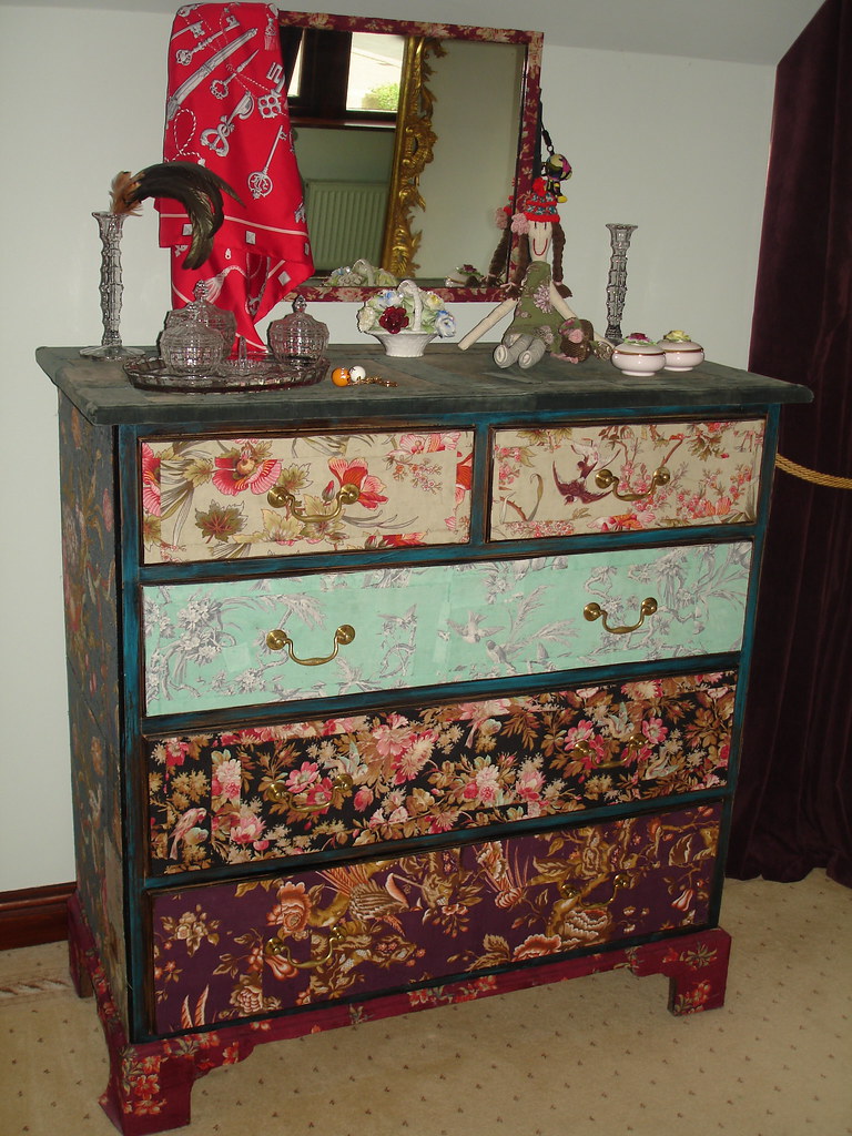 fabric covered dresser a photo on Flickriver