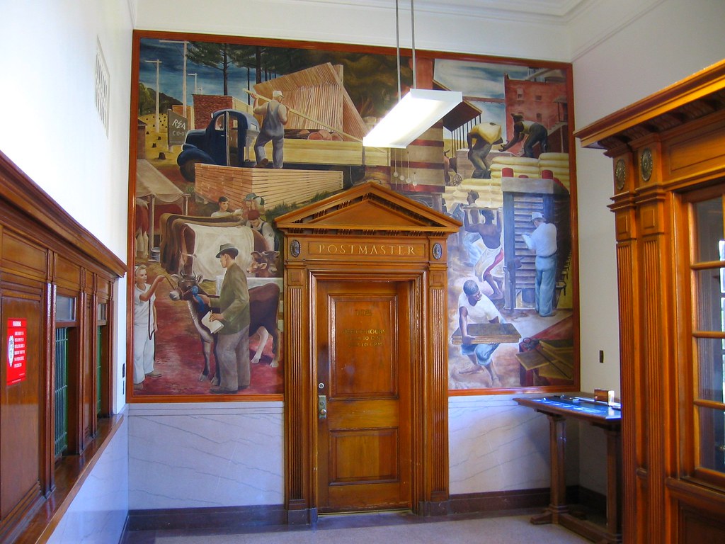 New Deal mural, Post Office in Newton, Mississippi Flickr