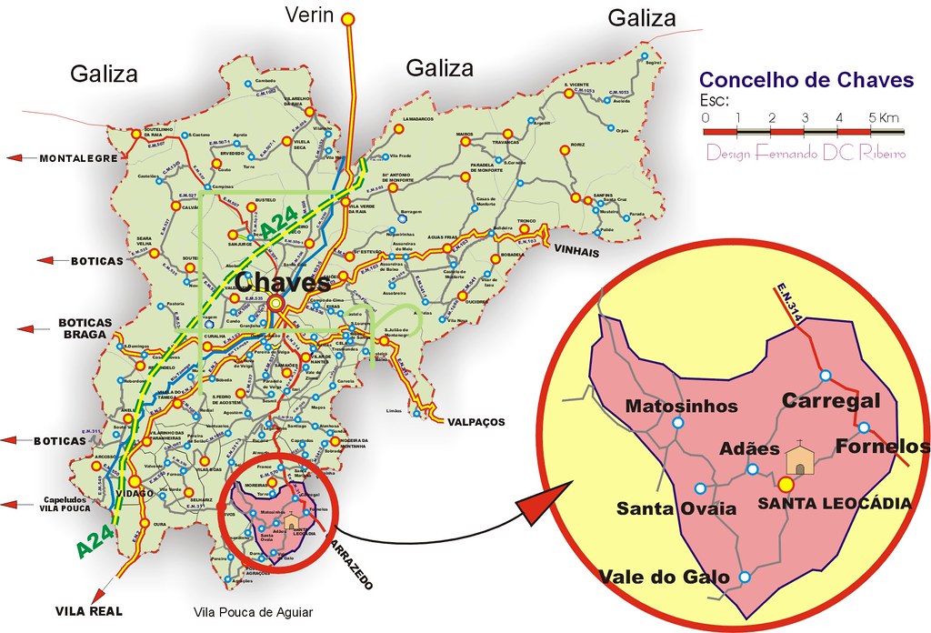 Carte Chaves Portugal Concelho de Chaves freg. de Stª Leocádia para blog chave… Flickr