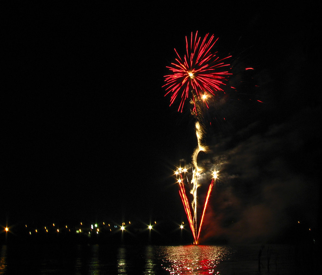 Fireworks over First Lake These fireworks were for Patriot… Flickr