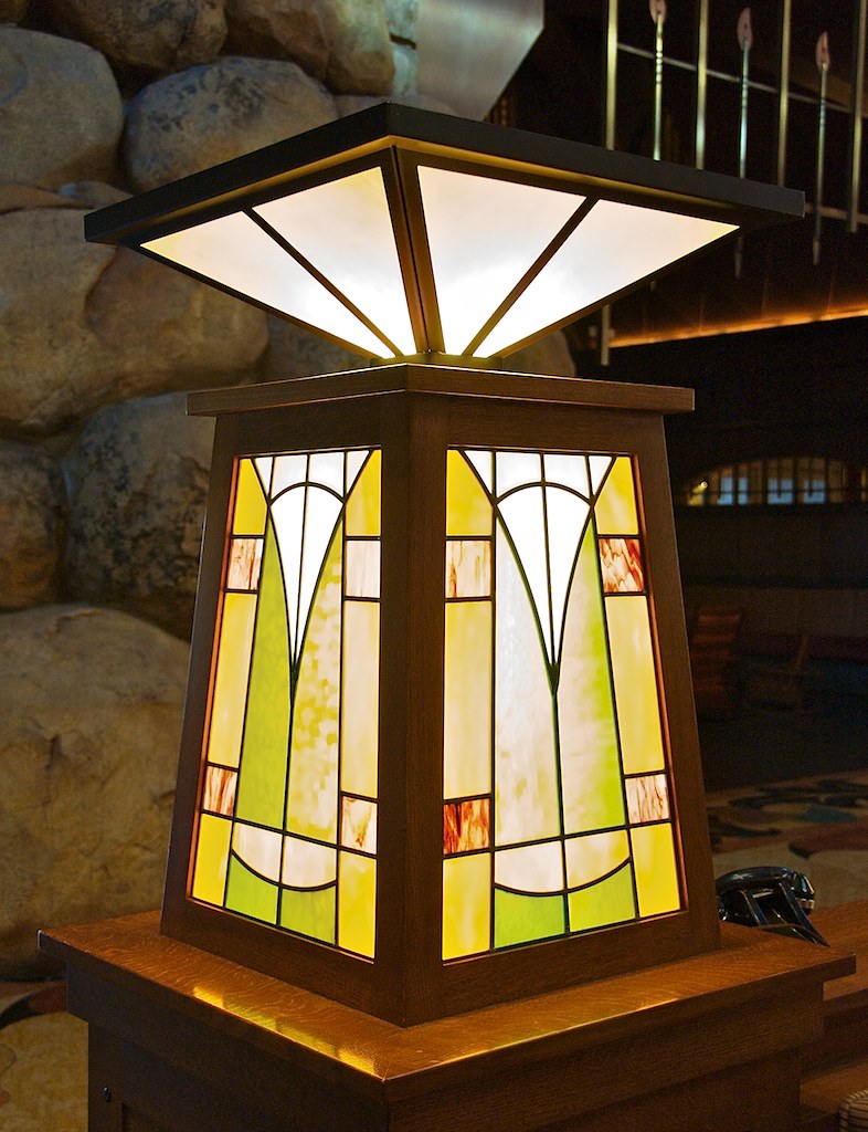 Lamp at Disney Grand Californian Hotel Nice stained glass … Flickr
