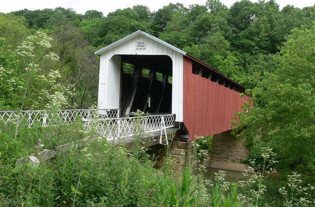 Outside Marietta, OH Hills Covered Bridge Seen on a back… Flickr