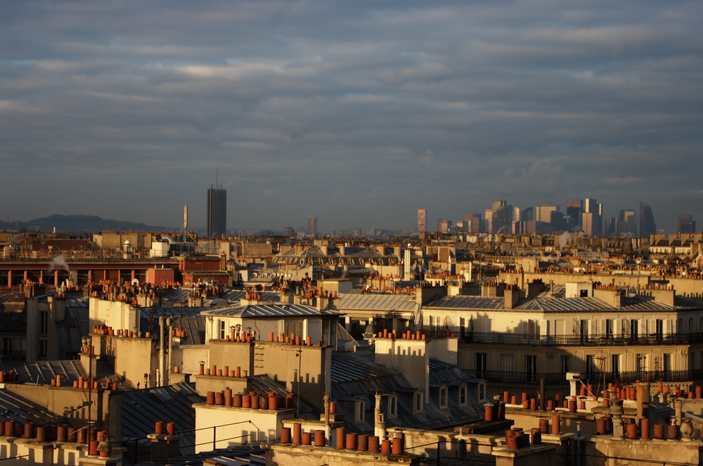 Paris lever du soleil depuis la terrasse de l'agence DDB r