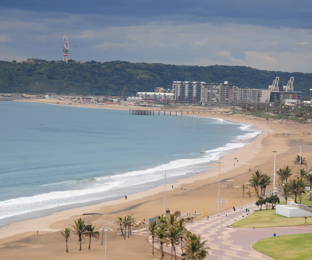 Durban beach front View looking south across Durban from a… Flickr