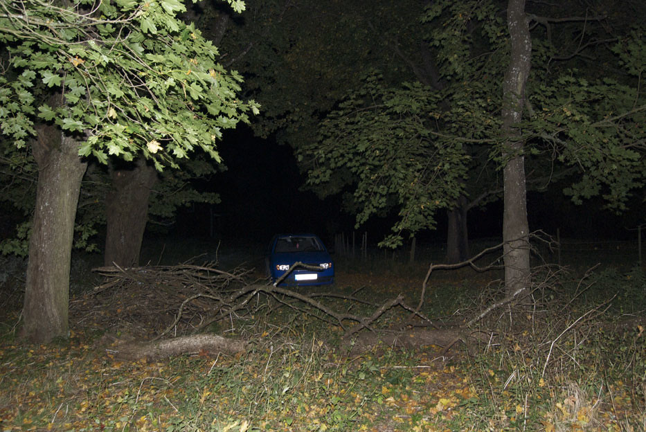 Haunted House 6 my car parked in the woods near the haunte
