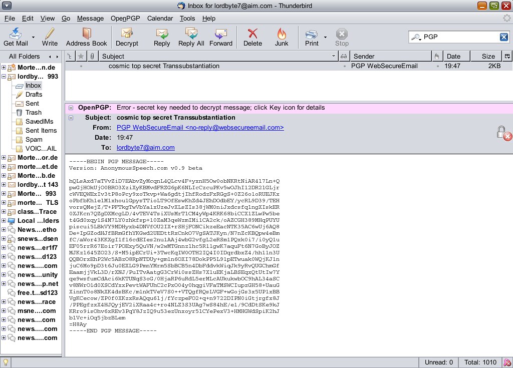 Gpg Decrypt_Message Failed Unknown System Error